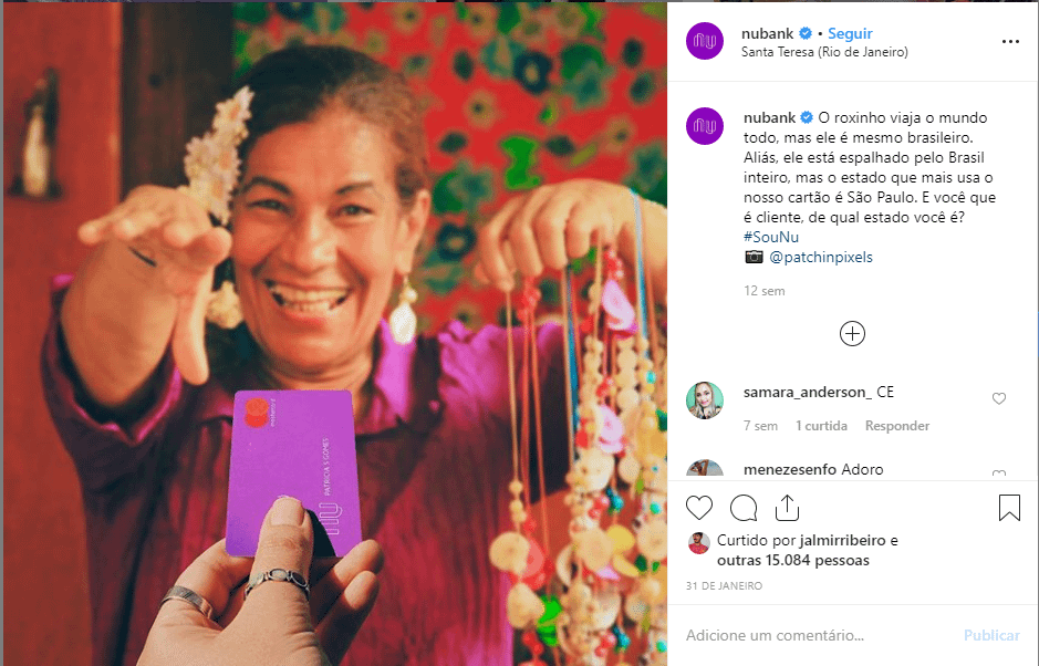 Reprodução do Instagram do Nubank